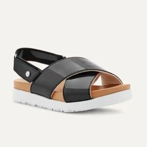 🌞 50% OFF! UGG Kid’s Klara Platform Sandal Black Size 2 Youth Girl’s